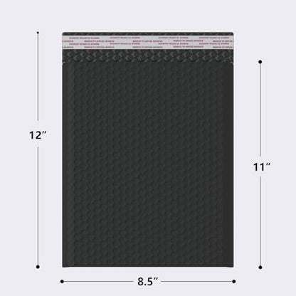 8.5x11 Inch Bubble Mailer 40 Pack, Waterproof Padded Envelopes with Strong Self-Seal Adhesive, Cushioning Shipping Bags with Bright Color for Small Business - Solid Black - color: Solid Black
