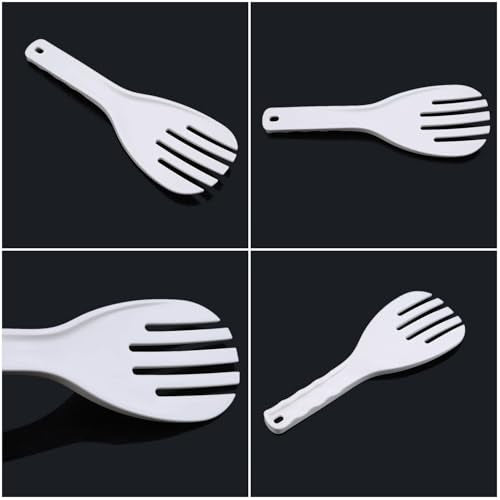 2 Pack Large Rice Paddle Non-Stick 10'' Serving Rice Spoon Rice Scooper Rice Spatula Salad Servers Salad Tongs for Commercial Rice Cooker Warmer Large Capacity Rice Maker Pot Restaurant Canteen