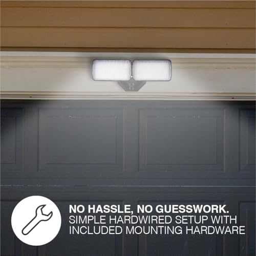 Sylvania 14W LED Security Light, Hardwired, Wet Rated, 1500 LMS, 5000K, Daylight - 1 Pack (66474) - color: Black, style: 14W Standard
