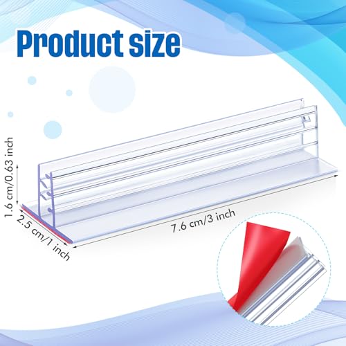 Thyle 120 Pack 3 x 1 Inch Sneeze Guard Gripper Sign Holder with Adhesive