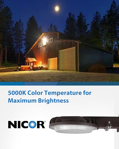 LED Barn Light - IXB Series Outdoor Barn Light - Impact Resistant, Dusk to Dawn Outdoor Lighting for Backyards, Streets, & Driveways - NICOR Lighting