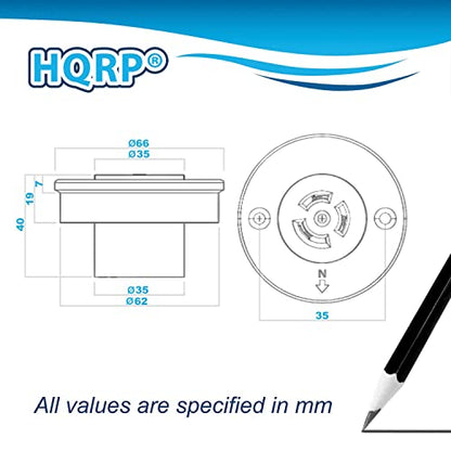 HQRP Photocell Sensor w/Receptacle, Outdoor Switch w/Socket, Dusk to Dawn Photoelectric Control Twist Lock Plug w/Base for Led Barn, Door, Street, Parking Lot Lights - size: Sensor w/ Receptacle