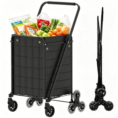 JIALIJIU Jumbo Stairs Climbing Shopping Cart with Waterproof Bag