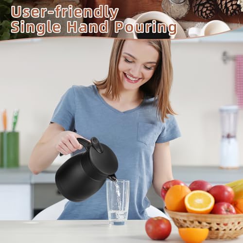 Norme 2 Pcs Thermal Coffee Carafe Creamer, Black, 17 oz - color: Black, size: 17 oz