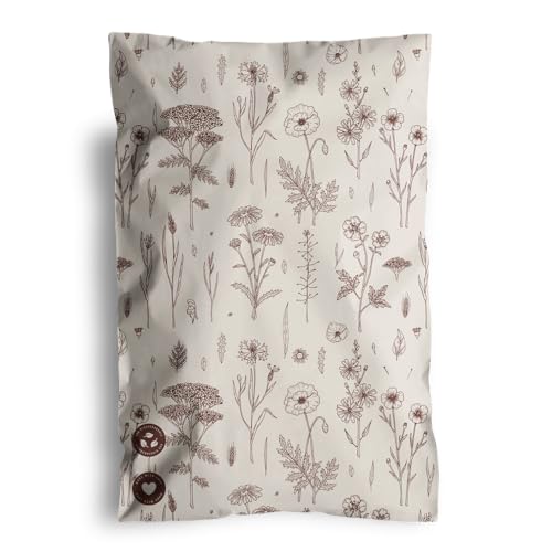 Poly Mailers 6x9-25 Pack Biodegradable Shipping Bags for Stationery and Small Accessories - Impack Self-Seal Waterproof Thick Mailing Envelope for Small Items - Wildflower - color: Wildflower, size: 6"x9" (25 pack)
