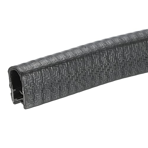 uxcell Edge Trim Black U Shape Edge Protector Rubber with Steel Clips Fits 13/64"-5/16" Edge 9.84Ft/3Meter Length Door Edge Guards - size: 5-8mm