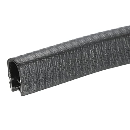 uxcell Edge Trim Black U Shape Edge Protector Rubber with Steel Clips Fits 13/64"-5/16" Edge 9.84Ft/3Meter Length Door Edge Guards - size: 5-8mm