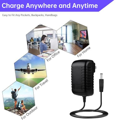 12V AC/DC Adapter Compatible with Cassida Omni-ID 2-in-1 Currency Counterfeit Detector and ID Verifier Identification Verification Lights Bill Checker DC12V 12VDC Power Supply Cord Charger