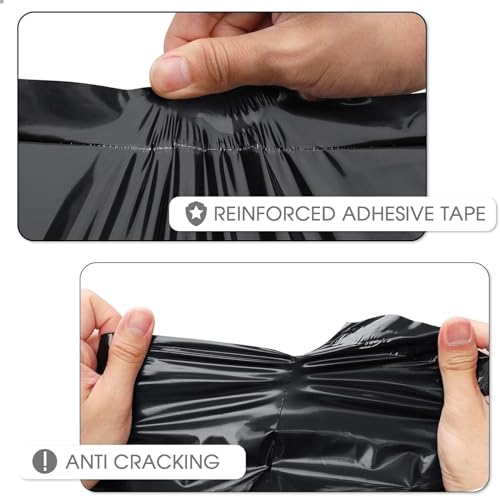 Metronic Poly Mailers 24x24 1200PC Extra Large Shipping Bags for Business - color: Black, size: 24x24 1200PC