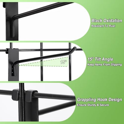 60 Pcs Gridwall Hooks, 10 Inch Grid Wall Hook Display for Gridwall Panels - size: 10 Inch