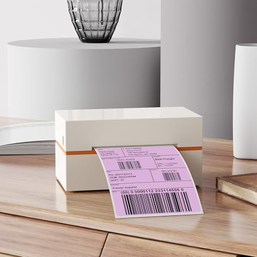 Purple Thermal Labels 4 × 6 Inch Waterproof Vinyl Stickers 250 PCS - color: Purple