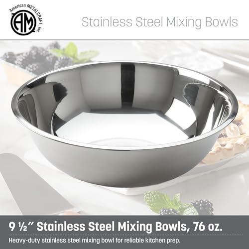 American METALCRAFT, Inc. 3 qt Stainless Steel Mixing Bowl, Silver - size: 3 Quarts, style: Standard