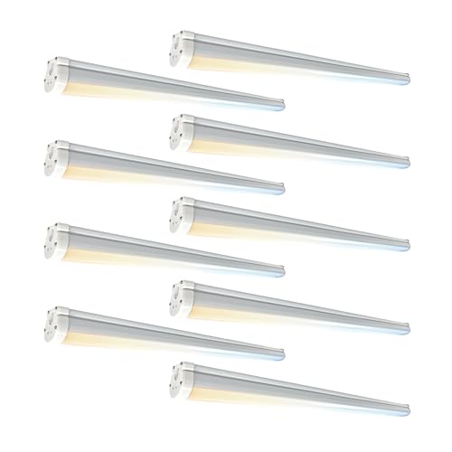 ASD 4FT LED Vapor Tight Light Fixture - 32W/48W/56W 120-277V 3500/4000/5000K Selectable Dimmable Vapor Proof Lighting, Seamless Linkable Commercial Wall Light, Walk in Freezer, UL DLC 9 Pack - color: 4ft, size: 9 Pack