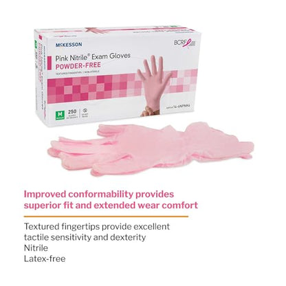 McKesson Nitrile Disposable Nitrile Exam Glove Standard Cuff Length - size: Large 2500 count