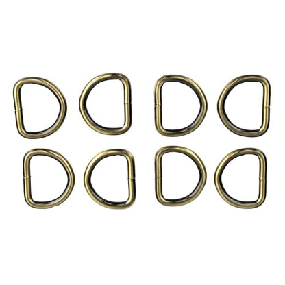Country Brook Design - Welded D-Rings (3/4 Inch) - color: Brushed Brass, size: 10 (Pack of 1)