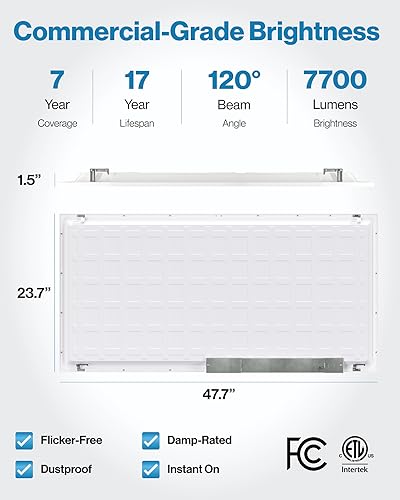 Sunco 6 Pack 2x4 LED Flat Panel Lights, 3CCT Selectable, 40-60W, Dimmable - size: 6 Pack (2x4)