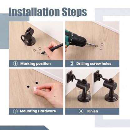Yaocom 2 Pack Floor Mounted Door Stops, 3.5 Inch, Oil Rubbed Bronze - color: Oil Rubbed Bronze