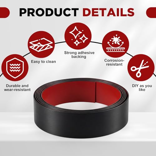 1 Pack 4 x 240 Inch Stainless Steel Kick Plate, Black - color: Black, size: 4 x 240 Inch