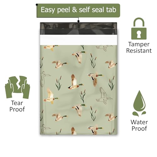 10x13 (100) Ducks Designer Poly Mailers Waterproof Self Sealing Tear Resistant Polymailers Shipping Envelopes Premium Printed Bags For Small Businesses - color: Ducks, size: 10x13 inches