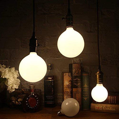 MRDENG LED Dimmable Light Bulbs 60 Watt Replacement,Large G40(G125) 6-Watt(60-Watt Equivalent) LED Bulb,E26 Socket,Soft White Globe Light Bulb (2700K) Pack of 1 - color: 6w 2700k
