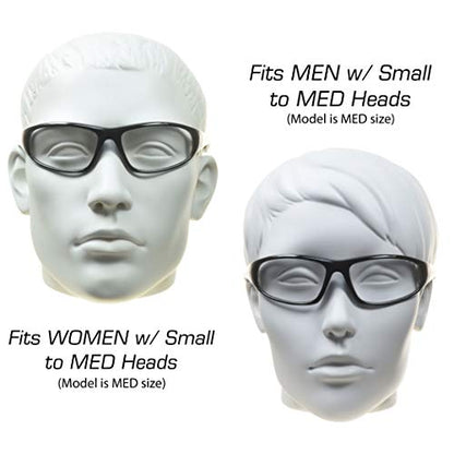 proSPORT Bifocal Safety Glasses ANSI Z87 Black Frame Clear Lens Safety Reading Glasses Men Women Industrial Work Protection - color: Clear - 2 Pairs