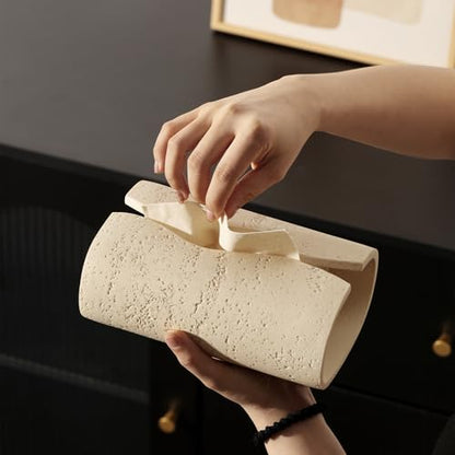 Tissue Box Cover Rectangle, Facial Tissue Holder Covers, Yellow - color: Yellow