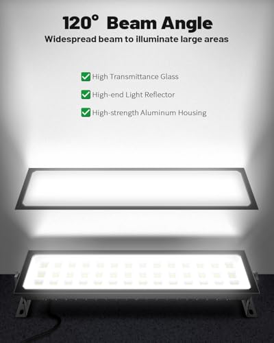 2 Pack Linkable LED Shop Lights, 100W 15000LM Garage Light 6000K