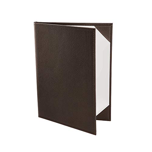 Menu Covers Made of Premium Faux Leather (10-Pack) - 8.5" X 11" - 2 Views - Brown - color: Brown, size: 2 Views