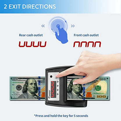 Automatic Counterfeit Bill Detector, Money Detector and Counter with UV, MG, IR, Size and Image Detection, USD Currency Value Checker Scanner, Black - style: T0030US Auto Bill Checker