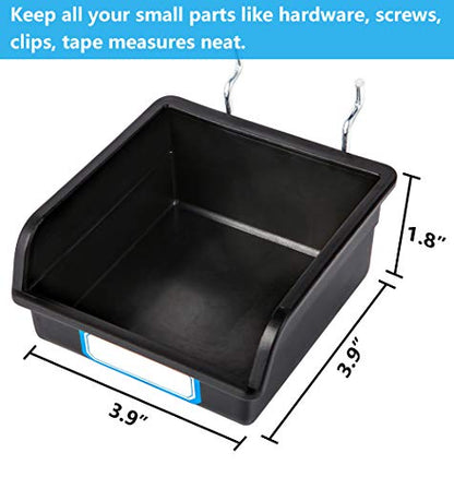 FRIMOONY Pegboard Hooks, with Bins, Peg Locks, for Organizing Various Tools, 131 PCS, 60 of Which are Locks - style: 131PCS