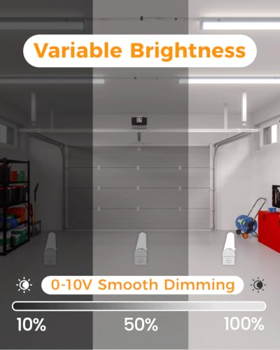 8FT LED Linear Strip Light: 80/70/60W 10400LM 3CCT 3500/4000/5000K - size: 8FT|2P