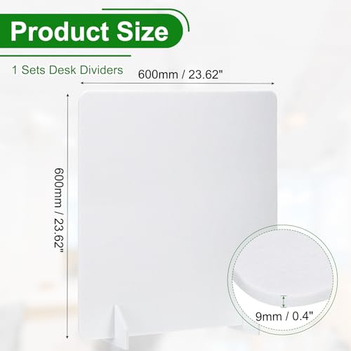 PATIKIL Desk Dividers 24" x 24",with 2Pcs Support Feet, Pure White Style A - color: Pure White Style a, size: 24" x 24"