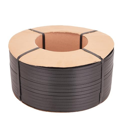 Poly Strap, Polypropylene(PP) Strapping Roll, 1/2" Width, 7000ft - color: 2000m black pp