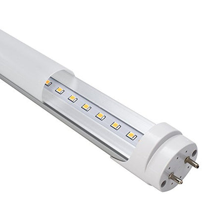 LightingWill LED T8 Light Tube 4FT, Warm White 3000K-3500K, Dual-End Powered Ballast Bypass, 2000Lumen 18W (40W Equivalent Fluorescent Replacement), Frosted Cover, AC85-265V Lighting Fixture, 4 Pack - color: Warm White, size: 4FT-4 Pack