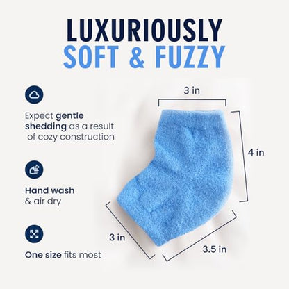 Dr. Frederick's Original Fuzzy Heel Socks (Blue Haven) - color: Blue Haven