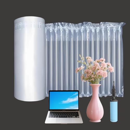 Large Bubble Cushioning Wrap 15.7" x 262 Ft Inflatable Air Pillow for Shipping Packing Moving Heavy Duty Eco-Friendly Packing Supplies for Fragile Items with Pump, Glass Bottle Packaging - size: 15.7in*262ft