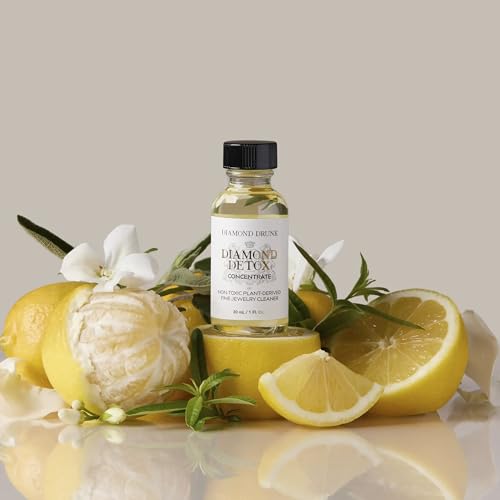 Diamond Drunk Concentrate Refill - Non-Toxic, Fine Jewelry Cleaner for Diamond, Gold, & Platinum Rings & More - 2 Months Supply of Safe, Sustainable Cleaner to Restore Shine - color: Lemon Drop