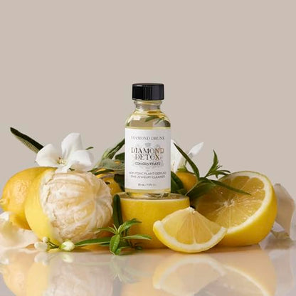 Diamond Drunk Concentrate Refill - Non-Toxic, Fine Jewelry Cleaner for Diamond, Gold, & Platinum Rings & More - 2 Months Supply of Safe, Sustainable Cleaner to Restore Shine - color: Lemon Drop