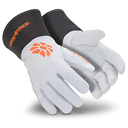 HexArmor Cut and Heat Resistant Leather Work Gloves | Chrome SLT ® Series 4062 | Small - size: Small