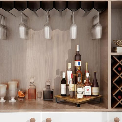 ELITEROO 3-Step Corner Display Shelves, Wooden Tiered Display Stand
