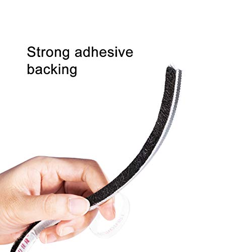 TORRAMI Brush Weather Stripping, 11/32 x 11/32 in, 16 ft, Black - color: Black, size: 11/32 inch x 11/32 inch x 16 ft