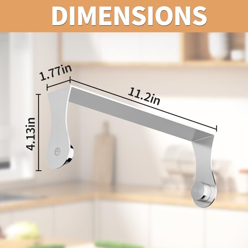 Paper Towel Holder Under Cabinet, Wall Mount, Adhesive or Drilling, Silver - color: Silver