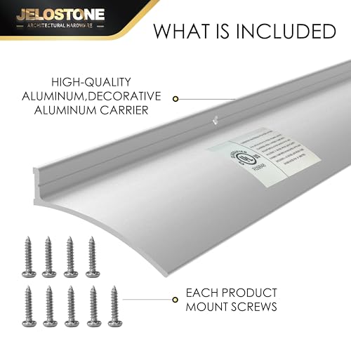 52" L x 2.5" W Commercial Grade Door Rain Drip Guard(Aluminum) - UL Rated Over Door and Window Drip Cap Rain Deflector - Drip Edge Roof Rain Diverter Guards House - JS-346RD, Clear Anodized - color: Clear Anodized