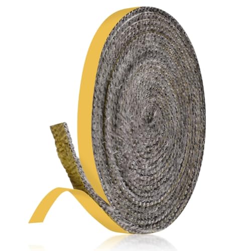 Self Adhesive Heat-Resistant Flat Gasket Tape for Stoves and Fireplaces - color: 1" Wide - 79" Length