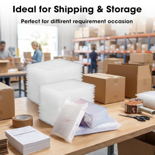 EPHECH 500PCS Clear Bubble Out Bag, 3.15" x 4" Large Bubble Pouches Bags - size: 3.15" x 4"-500PCS