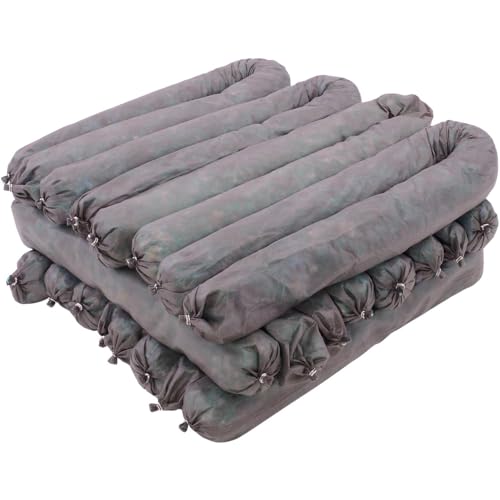 Global Industrial Universal Sorbent Socks, Heavyweight, 3" Dia. x 48"L, Gray, 12/Pack