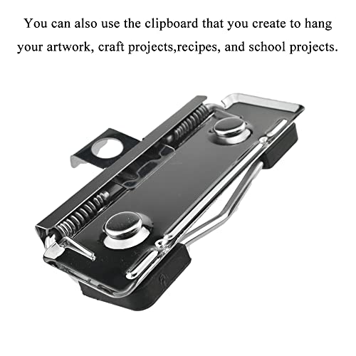 HAHIYO 2.76 Inches Silver Metal Clipboard Clips with Rubber Grips 7 Pack Mountable Sturdy Strong Springs with Rivets Document File Wood Plastic Clips Board for Office School Home - style: Silver-2.76in-7p