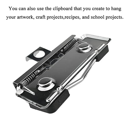 HAHIYO 2.76 Inches Silver Metal Clipboard Clips with Rubber Grips 7 Pack Mountable Sturdy Strong Springs with Rivets Document File Wood Plastic Clips Board for Office School Home - style: Silver-2.76in-7p