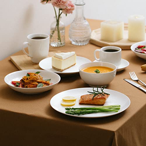 BTaT- White Dinner Plates, 10.5 inch, Set of 12, Restaurant Dishes, White Porcelain Dinner Plates (Pack of 2) - color: White, size: 10.5 inch, Set of 12 (Pack of 2)