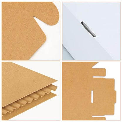 50 pack Small Shipping Box,6x4x2'',Corrugated Mailer,Cardboard Box, White - size: 6x4x2"